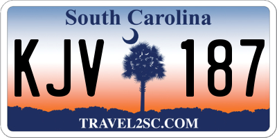 SC license plate KJV187