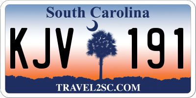 SC license plate KJV191