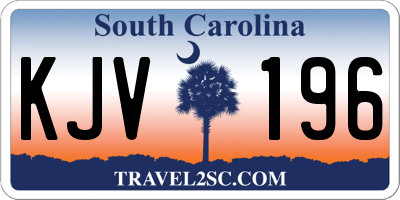 SC license plate KJV196