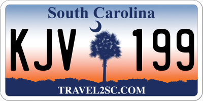 SC license plate KJV199
