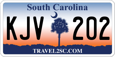 SC license plate KJV202