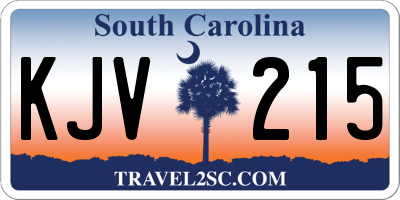 SC license plate KJV215