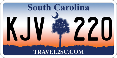 SC license plate KJV220