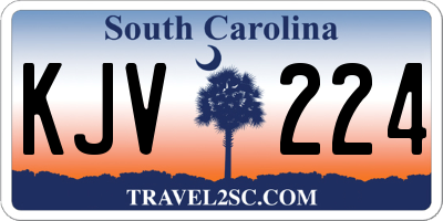 SC license plate KJV224