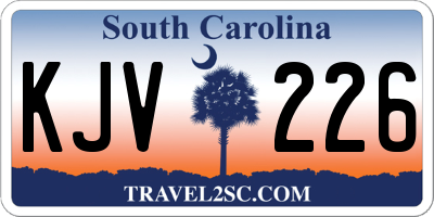 SC license plate KJV226