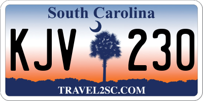 SC license plate KJV230