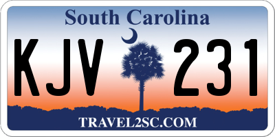 SC license plate KJV231