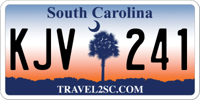 SC license plate KJV241