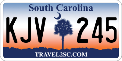 SC license plate KJV245