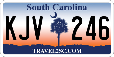 SC license plate KJV246
