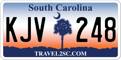 SC license plate KJV248