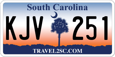 SC license plate KJV251