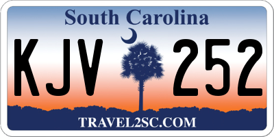 SC license plate KJV252