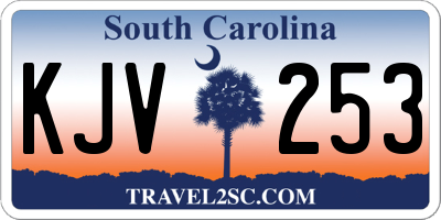 SC license plate KJV253