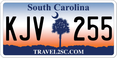 SC license plate KJV255