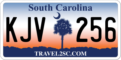 SC license plate KJV256