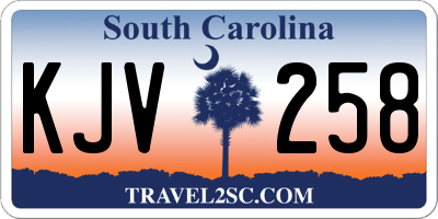 SC license plate KJV258