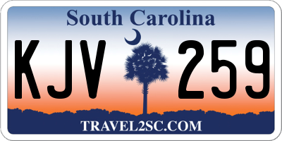 SC license plate KJV259