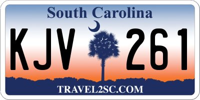 SC license plate KJV261
