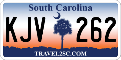 SC license plate KJV262