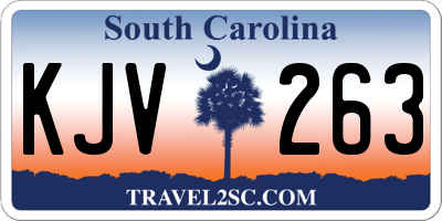 SC license plate KJV263
