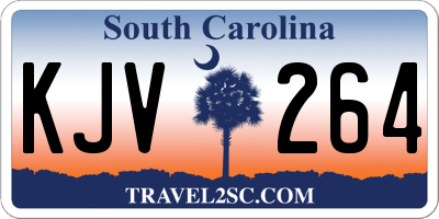 SC license plate KJV264
