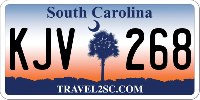 SC license plate KJV268