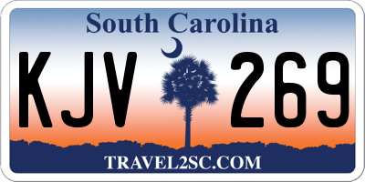 SC license plate KJV269