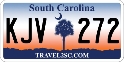 SC license plate KJV272