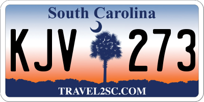 SC license plate KJV273