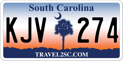 SC license plate KJV274