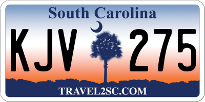 SC license plate KJV275