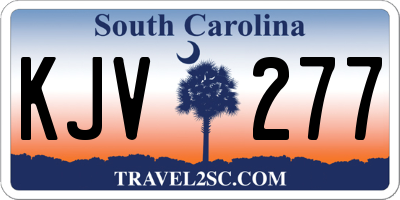 SC license plate KJV277
