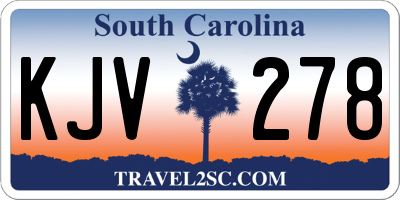 SC license plate KJV278