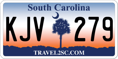 SC license plate KJV279