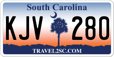 SC license plate KJV280
