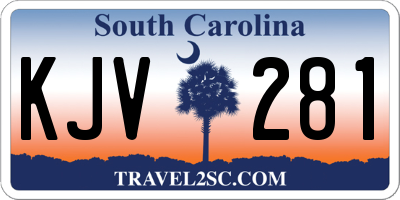 SC license plate KJV281