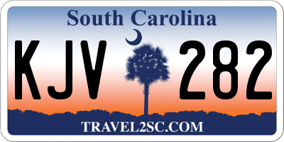 SC license plate KJV282