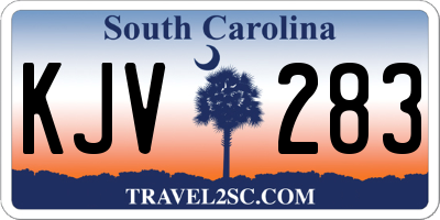 SC license plate KJV283
