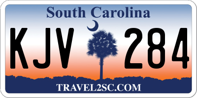 SC license plate KJV284