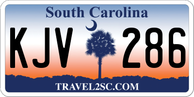 SC license plate KJV286