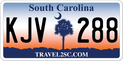 SC license plate KJV288