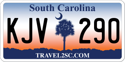 SC license plate KJV290