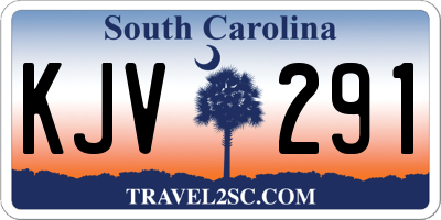 SC license plate KJV291