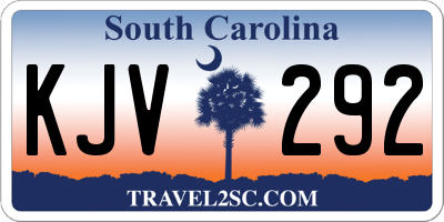 SC license plate KJV292