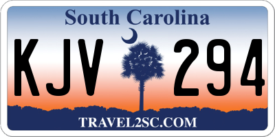 SC license plate KJV294