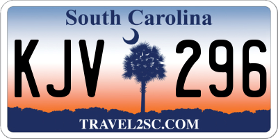 SC license plate KJV296