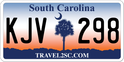 SC license plate KJV298