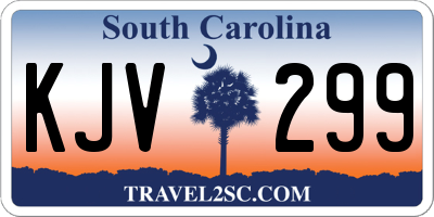 SC license plate KJV299