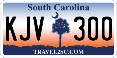 SC license plate KJV300